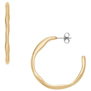 SKAGEN Paar Creolen Schmuck Geschenk Edelstahl MODERNE STAK gelb|goldfarben
