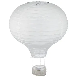 Rayher Papierlampion Heißluftballon 30 cm Ø Weiß
