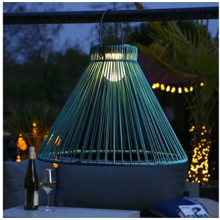 MARELIDA Hängeleuchte LED Solar Hängeleuchte Lampenschirm Solarleuchte für Terrasse Balkon, LED Classic blau