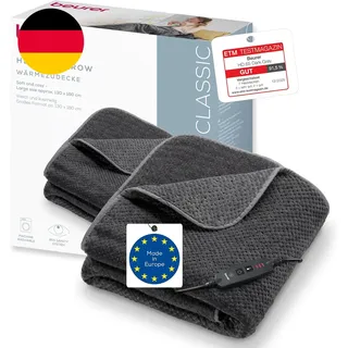 Beurer HD 65 Heizdecke, Leichte Wärmedecke Aus Weichem Material Mit 3 Temperatur