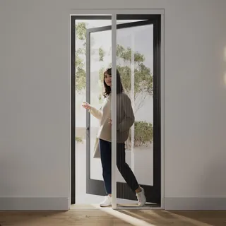 cocoon home concepts Insektenschutztür plissiert 96 x 224 cm Weiß