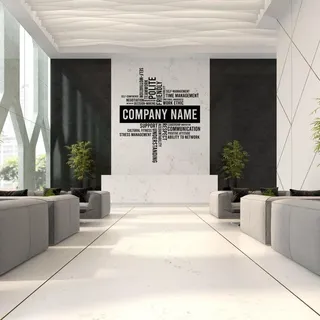 Decords Wandtattoo – Motivationsgrafik für das Büro, 160 x 160 cm