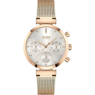 Hugo Boss Damenuhr Chronograph Edelstahl roségold - Gold