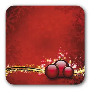 Glasuntersetzer aus Bierfilzpappe "Motiv Weihnachten", eckig 93 x 93mm (10er Set)