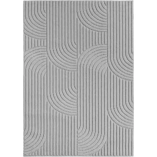 Ayyildiz Helix 2201 Kurzflorteppich 140 x 200 cm Silber