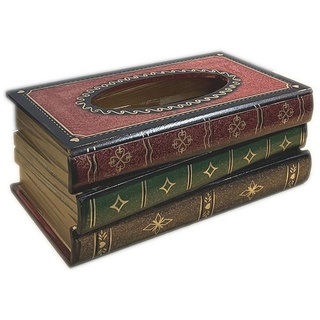 KIKI Aufbewahrungsbox Holzkarton im Retro-Stil, Buchschachtelform, Dekoration rot