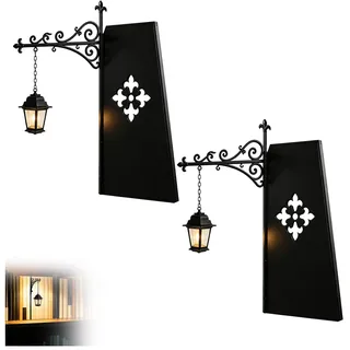 Generisch Bibliothek Laterne-Dekorative Bücherregal Beleuchtung,Bücherregals Lampe,Lesen Nook LED Nachtlicht,Vintage Holz Bücherregal Licht,Mini Dekor Lampe für Bücherregals Schrank Anzeige (A-2PC)