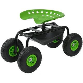 Trutzholm Gartenscooter mit Ablage Stahl 44-52 cm Grün/Schwarz