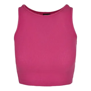 URBAN CLASSICS Cropped Rib Top Rosa XS
