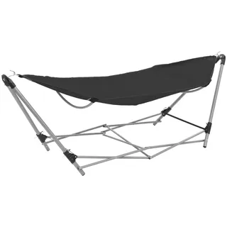 vidaXL Hängematte mit Klappbarem Gestell Schwarz