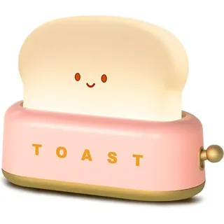 Toast-Nachtlicht, süßes Nachtlicht, wiederaufladbar über usb, kann zeitgesteuert werden, Kinder-Nachtlichtlampe für Mädchen, Babyzimmer-Dekor,