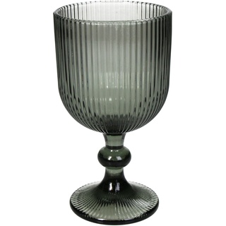 Weinglas STRIPE grau (BHT 9x17x9 cm)