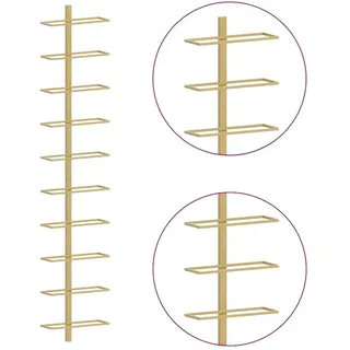 vidaXL Weinregal 10 Flaschen 60 x 10 x 80 cm Gold