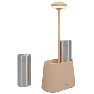 Sompex Akku-Tischleuchte Heureca Aluminium Beige