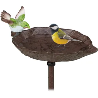 Relaxdays Vogeltränke 100 cm Braun