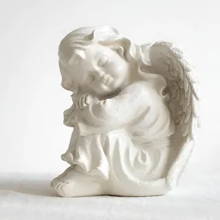 Tuzsocr Cherubs Engels Figur,Kleine Cherub-Statue,Schlafende Engelsstatue,Betenden Engels Skulptur,Grabengel Ornament,Engel Figuren mit Flügel,für Wohnzimmer Schlafzimmer Garten Tischdeko (Stil 2)