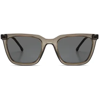 KOMONO Jay Musk Silver Rim Unisex Quadratische Bio-Nylon-Sonnenbrille für Damen und Herren mit UV-Schutz und kratzfesten Gläsern - Einheitsgröße
