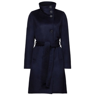 Esprit Collection Wollmantel Recycelt: Mantel aus Wollmix mit Kaschmir blau