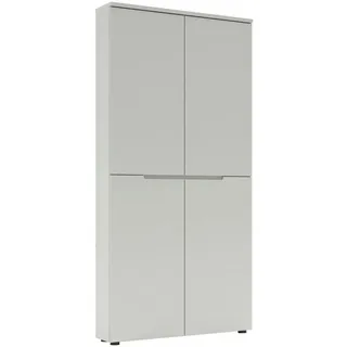 Xora Garderobenschrank, Grau, Holzwerkstoff, 9 Fächer, 97x200x22 cm, Beimöbel erhältlich, Typenauswahl, Garderobe, Garderobenschränke, Garderobenschränke