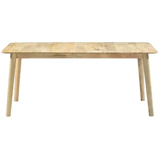 vidaXL Esstisch 180×90×76 cm Mango Massivholz Natur