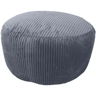 Relaxdays Pouf Cord 35 x 25 x 35 cm Dunkelgrau