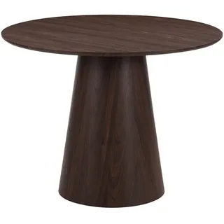 Esstisch OTTO HOME "Mincio", walnuß farb., walnuß farb., walnuß farb., B:100cm H:76cm T:100cm, Tische, Esstisch, Runder Esstisch, Holzoptik, Durchmesser 100 cm