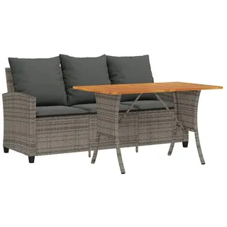vidaXL Gartensofa 3-Sitzer Loungeset grau