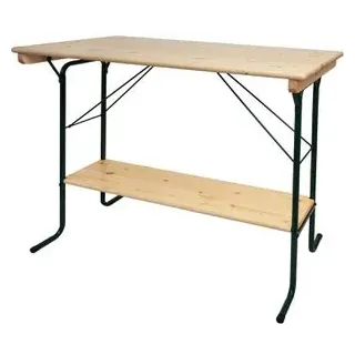Mendler Stehtisch HWC-L67 110 x 125 x 70 cm Braun