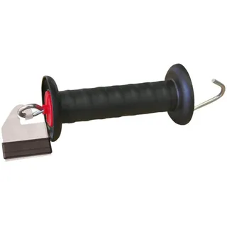 AKO Weidezaun Torgriff mit Litzclip-Bandanschluss / Schwarz