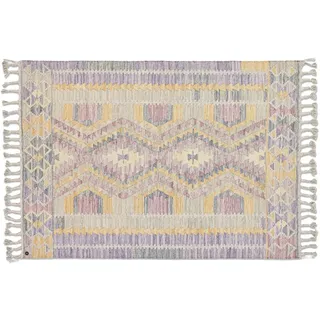 Tom Tailor Teppich  Kelim , lila/violett , Wolle , Maße (cm): B: 140 H: 0,5