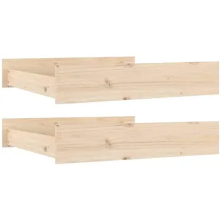 vidaXL 2x Bettschublade Bettkasten Bettschubkasten Schubkasten Unterbettschublade Bettschubladen Schublade Schlafzimmer Massivholz Kiefer