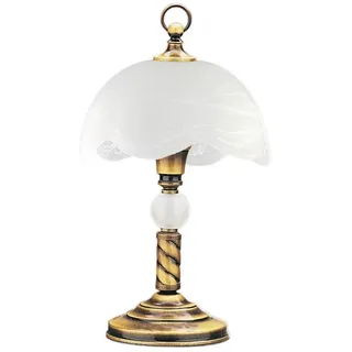 JUPITER 7 - JN - Tischlampe JUPITER 1xE27/60W/230V - Weiß/Furnier/Gold