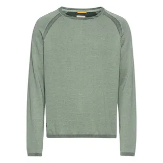 Rundhalspullover CAMEL ACTIVE, Herren, Gr. XXXL, grün (sea grass), Obermaterial: 100% Baumwolle, unifarben, casual, regular fit taillenbedeckt, Rundhals, Langarm Rippbündchen, Pullover, mit Logostickerei