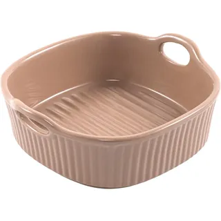 16.0 cm Haushalt Keramik Backblech (500ml) Air Fryer Bowl, Spezialschüssel für Mikrowellenherde, Doppelohr-Keramik-Backschale, Salat, Dessert, Snacks (Kaffee)