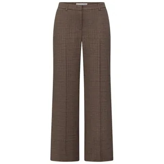 Raffaello Rossi Bundfaltenhose Raffaello Rossi Damenhose – Glencheck Wide Leg in Braun (1-tlg) braun 42