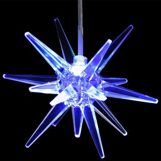 Monzana LED Weihnachtsstern mit 7 Fach-Farbwechsel Beleuchtet Batterie Adventsstern Leuchtstern 9cm Weihnachtsdekoration Weihnachtsbeleuchtung Stern