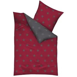 KAEPPEL Stars Feinbiber rubin 200 x 200 cm + 2 x 80 x 80 cm