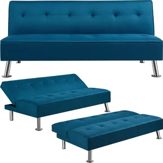 Klappsofa mit Schlaffunktion 3-Sitzer Sofa Couch Gästebett Klappbett Schlafsofa