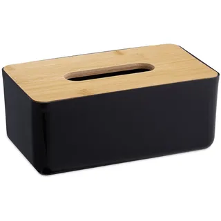 Relaxdays Tücherbox Schwarz