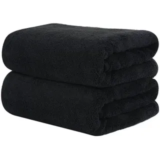 luxuskollektion Mikrofaser Handtuch 50 x 100 cm Dunkelgrau