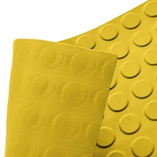 TPE Gummimatten Meterware geruchsarm Noppen Muster Gelb Bodenbelag 3mm - 100 cm breit Rollenware