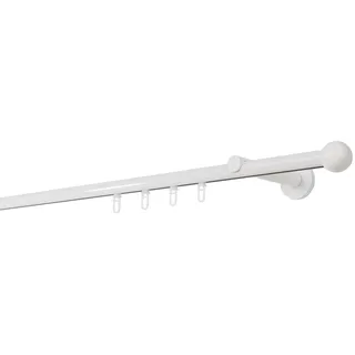 ONDECO Vorhangstange Ball 1-läufig Ø 20 mm 350 cm Weiß