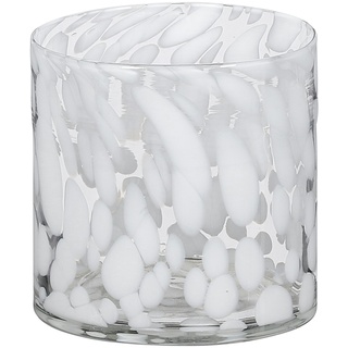 Mica Decorations Cammy Vase Zylinder glas weiss - h10xd10cm
