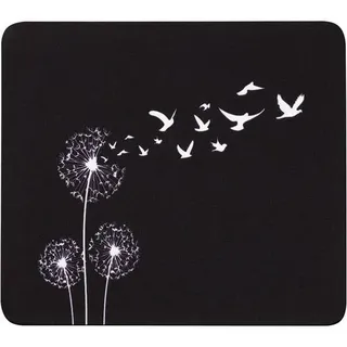 Mauspad Mini 180 x 160 mm Kleines Mousepad Design Schwarz Smooth
