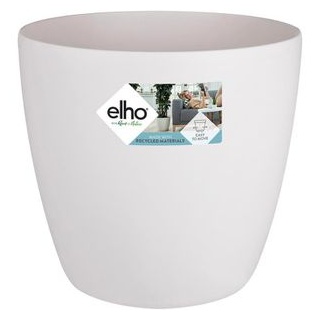 elho Übertopf Brussels Rund Rollen, weiß, Ø 35 x H 33 cm, mit Rollen, Kunststoff