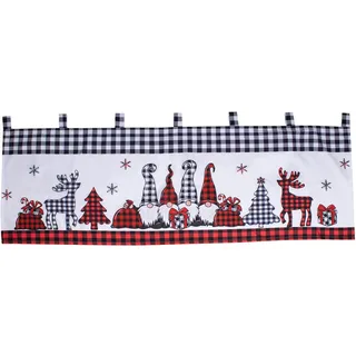 Mojawo X-Mas Scheibengardine Ösen 120 x 120 cm Mehrfarbig