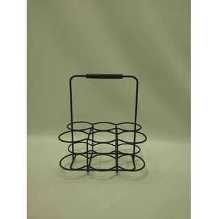 JUSTINUS Flaschenträger Life Style, Schwarz matt Edelstahl 30 x 21 cm Küchenzubehör, Flaschenträger