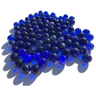 FAIRY TAIL & GLITZER FEE Glaskugeln Durchsichtig Blau 16mm 500g Murmeln Murmel Dekokugeln Glas Kugel