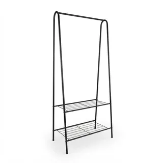 Relaxdays Garderobenständer 151 x 60 x 34,5 cm Schwarz