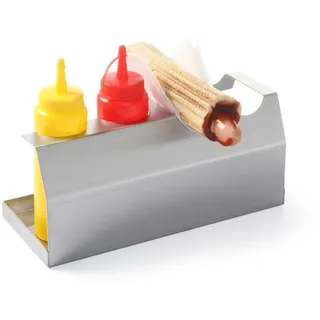 HENDI Hotdog Halter, für 2 Spenderflaschen und 2 Hotdogs, für HENDI Spederflaschen 70cl, 260x110x(H)118mm,